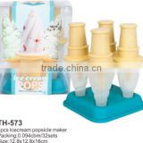 Set of 4pcs ice cream popsicle maker and lolly pop molds