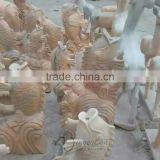 Cheap Natural Stone White Marble Chinese Fish Sculpture thumbnail-2