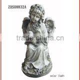 Solar Lighted Resin Angel Statues for Memory thumbnail-1