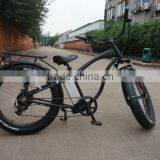 26" 7speed Fat Bike Electric Beach Cruiser Bicycle Snow Electric Bike thumbnail-3
