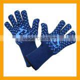 Certified 932F Silicone Heat Resistant Grilling BBQ Gloves for Cooking Baking Barbecue Potholder thumbnail-4