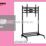 Tilting Screen LCD TV Wall Mount, Mobile TV Holder Bracket Cart With Wheels thumbnail-3