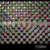 PZ0004 Popular colorful shining adhesive rhinestone sheets for shoes