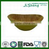FDA Approved Food Safe Bamboo Salad Bowl With Painted thumbnail-2