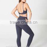 Wholesale Yoga Pants Womens Fitness Leggings Custom Made Balck Running Tight thumbnail-3