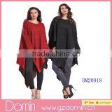 New Arrival Fashion Women Long Sleeve Knitted Sweater Poncho thumbnail-1