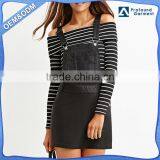 Strappy Dress Women Leather Overall Dress With Pocket thumbnail-1