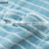 Alli Baba Com Light Navy Brushed Coral Fleece Men Bathrobes thumbnail-5