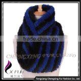 CX-S-170C 2017 Winter Fashion Accessories Knitted Snood Scarf Mink Fur Scarf thumbnail-2