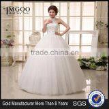 New 2017 Hanging Neck Wedding Dress Korean Style Slim Tie Strap Retro Bride Dress Vintage Diamonds Wedding Dress thumbnail-1