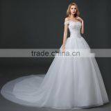 MGOO 2017 New Style Romantic Church Wedding Dress First Night Lace Ballgown Off Shoulder Bridal Vestidos thumbnail-3