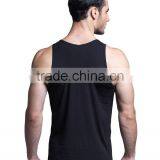Custom Made Sports Gym Black Plain Mens Tank Tops thumbnail-3