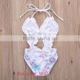 Japanese Girl Swimsuit One Piece Swimsuit Floral Hot Selling Summer Girl Clothes thumbnail-2