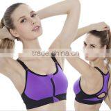Zm10837a Fashion Wireless Fitness Bra Shakeproof Sports Underwear Yoga Bra With Zipper thumbnail-2