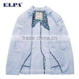Elpa 2016 Fashion Kids Clothes Blue Linen Material Boy Blazer Butterfly Lining Boy Casual Blazer thumbnail-5
