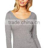 Next Level Apparel Ladies' Tri-Blend Long Sleeve Scoop Tee - Made From Polyester, Cotton and Rayon Jersey. Comes With Your Logo. thumbnail-3