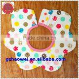 Flower Series Rotatable Cotton Baby Bibs thumbnail-3