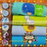 Lovely Animal Embroidery Long Sleeve Baby Boy's Romper+socks Set thumbnail-1