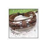 Men / Women Handmade Hemp Cord Knotting Braided Leather Bangle Bracelets thumbnail-1
