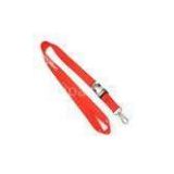 Employee ID Card Holder Lanyard Polyester Red Neck Strap