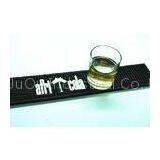 Black Promotional Soft Pvc Bar Mat With Logos , Printed Beer Mats