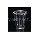 Beverage Clear Disposable Juice Cups With Lids Eco Friendly 12oz 350ml