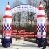 Customized Inflatable Rocket Arch Entrance for Outdoors Advertising