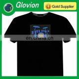 New trendy electronic display t-shirt unique pattern t-shirts EL flash t-shirts