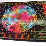 Twin Zodiac Astrology Indian Art Tapestry Wall Hanging Hippie Tie & Dye Mandala Horoscope Tapestries Wall Decor Ethnic Home Art thumbnail-3
