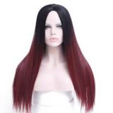 Multi Colored For Black Women Mixed Color Synthetic Hair Wigs 10-32inch Soft