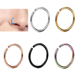 Amazon explosion stainless steel flat nose ring earrings 316 Body Piercing Earrings titanium steel nose pin manufacturers