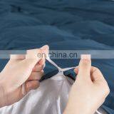 High Quality Navy Winter Plain 100% Polyester King Brushed Duvet Cover Set thumbnail-4