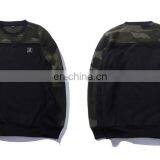 Wholesale Oem Custom With Own Logo no Minimum Blank With Raglan Seam Crewneck Camo Hoodie Sweatshirt thumbnail-3
