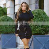 LAITE D2189 Hot Sales Comfortable Autumn&winter O-neck Bandage Casual Dresses Women Long Sleeve Bodycon Dresses thumbnail-5