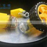 64*22.5*18.5mm Dual shaft plastic 130 dc gear motor 3v 6v 9v with wheel T130-02