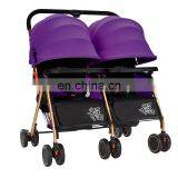 China New Folding Lightweight Double Pushchairs for Sale Cheap Jogging Double Stroller for Newborn Twins thumbnail-6
