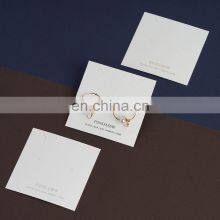 PandaSew 8x8cm or 6x6cm White Custom Logo Printed Jewelry Holder Earring Necklace Display Packaging Cards Jewelry Tags thumbnail-4