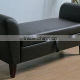 Marsha Modern Scroll Arm Faux Leather Storage Bench Bed Stool thumbnail-1