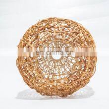 Round Ball Rattan Lamp Shade Hanging Pendant Light Manufacturing Wicker Woven Lamp Light Shade Best Wholesale thumbnail-3