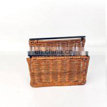 New Arrival Vintage Wicker Napkin Tissue Holder Boho Decor Cheap Wholesale Tableware Wicker Napkin Basket Wovenmade in Vietnam thumbnail-4