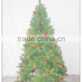 Hot Sale !Red Berries Decoratived PVC Mixed PE TREE For USA Holiday/Christmas Decoration thumbnail-1