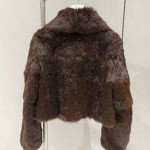 Coffee Colored Fully Authentic Imported Rabbit Fur Fur Women thumbnail-2