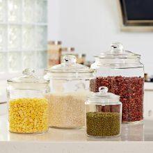 Premium Glass Jar - Airtight Lid Keeps Fresh, Clear for Easy Viewing. Ideal for Pantry: Grains, Teas & Spices. Stylish Home Use. thumbnail-2