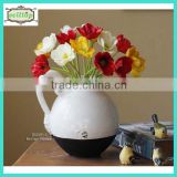 30cm mini real touch pu artificial red poppies