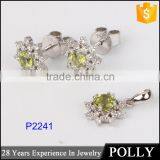 Guangzhou Jewelry Wholesale Small Gemstone Earrings Crytal Jewelry Set thumbnail-2