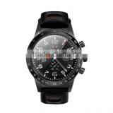 Bluetooth 4.0 300mAh Stainless Steel Round Smart Watch