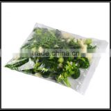 Food grade ldpe zipper slider packing bag for vegetable