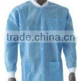 Disposable SMS Lab Coat With Elastic Cuff & Knitted Collar thumbnail-1