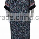 100%rayaon Lady Maxi Islamic Muslim Kaftan Abaya Long Dress With Embroidery thumbnail-2