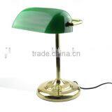 CE certificate classic indoor use solid brass banker lamp